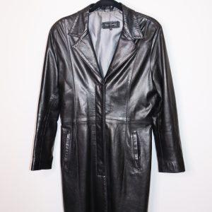Veste longue cuir Aqua Leather Paris